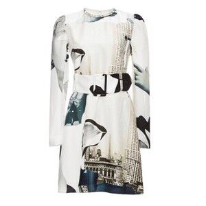 Carven Fashion Collections ModaOperandi New York City Silk Dress Size 40